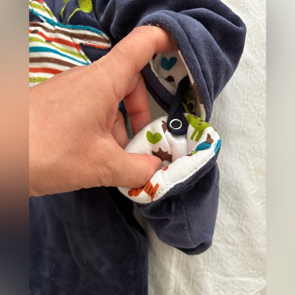 Little Red Caboose baby boy or girl fleece bunting suit - Picture 2 of 5